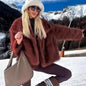 Faux Fur Coat Female Short Chic