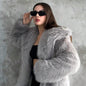 Faux Fur Coat Female Short Chic