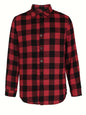 Teenage Men's Checked Long-sleeved Casual Shirt