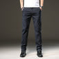 Straight Slim Fit Elasticated Waist Trendy Wild Long Pants For Young Men